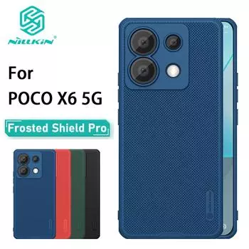 Чехол для телефона POCO X6 5G Nillkin Super Frosted Shield Pro, магнитный жесткий ПК + корпус из ТПУ, противоударная задняя крышка