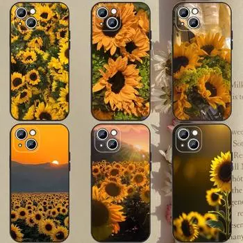 Чехол для телефона «Подсолнух» для iPhone Samsung Galaxy Redmi Xiaomi Oppo OnePlus Note SA 7 8 9 10 11 12 13 14 20 21 22 23 53 54 Pro Max Plus Ultra TPU Soft iPhone 6 or 6S