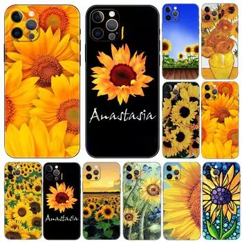 Чехол для телефона «Подсолнух» для iPhone Samsung Galaxy Redmi Xiaomi Oppo OnePlus Note SA 7 8 9 10 11 12 13 14 20 21 22 23 53 54 Pro Max Plus Ultra TPU Soft iPhone 6 or 6S