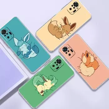 Чехол для телефона Pokemon Cute Eevee для Xiaomi Redmi Note 11 10 9 8 Pro 9S 10S 9A 9C, противоударный, K40 8T 7 9T, мягкий силиконовый чехол TPU Redmi 8