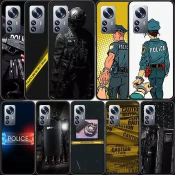 Чехол для телефона Police SWAT FBI для Xiaomi Poco X4 X3 NFC M4 Pro 5G GT M2 M3 Mi Note 10 Lite F3 F2 F1 A1 A2 A3 CC9E Capa Coque Xiaomi Mi A1