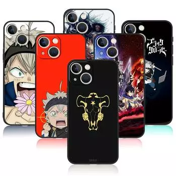 Чехол для телефона «Полный черный клевер» с аниме Asta для Apple iPhone 11 7 XR 12 14 X 13 Pro Max XS 8 Plus Mini 6 SE SE2 5 5S SE2022 iPhone 14