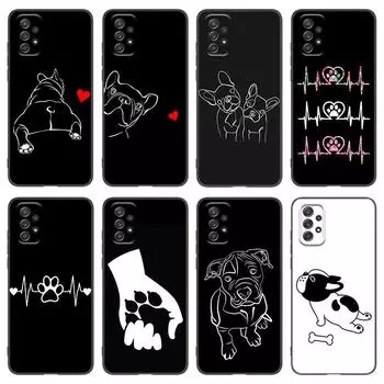 Чехол для телефона Potret Bulldog Art для Samsung A04 A21 A30 A50 A52 S A13 A14 A22 A23 A32 A53 A73 5G A11 A12 A31 A33 A51 A70 A71 A72 Samsung A04 4G