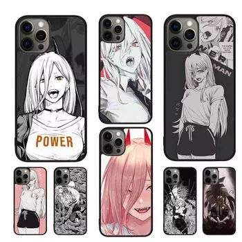 Чехол для телефона Power Chainsaw Man для iPhone 11 12 13 14 Pro Max mini XR XS SE 2020 6 7 8 Plus Samsung S21 S22 Coque Fundas iPhone 6plus