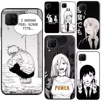Чехол для телефона Power Chainsaw Man для Huawei P40 Lite P20 P30 Pro Nova 5T P Smart Z 2019 2021 Honor 50 10i 8X 9X Huawei P20
