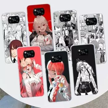 Чехол для телефона Power Makima Chainsaw Man для Xiaomi Mi 11 Lite 11i 12X 12 9 8 11T 10T 9T Pro 10 5X 6X Ultra 5G, чехол Xiaomi Mi 11 Lite
