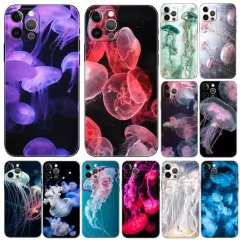 Чехол для телефона Pretty jellyfish для iPhone 5 5s 2020se 6 6s 7 8 plus x 10 XR XS 11 12 13 mini pro MAX черная задняя крышка из ТПУ iphone 5 5S SE 2016