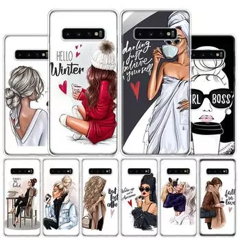Чехол для телефона Princess Female Boss Coffee для Samsung Galaxy A51 A71 A50 A70 A40 A30 A20E A10 A41 A31 A21S A11 A01 A6 A8 + A7 Samsung A11