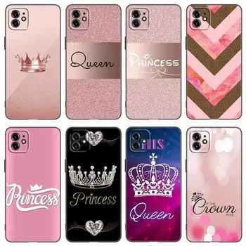 Чехол для телефона Princess Queen из розового золота для Apple iPhone 13, 12, Mini, 11 Pro, XS, Max, XR, X, 8, 7, 6S, 6 Plus, SE, 2022, 2020, 5S, 5 iPhone 11 Pro Max