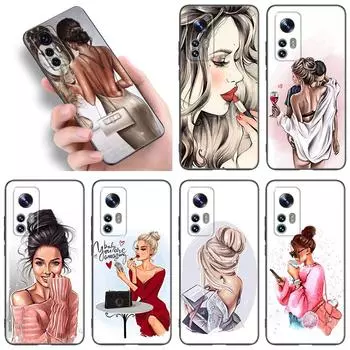 Чехол для телефона «Принцесса с любовью для девочек» для Xiaomi Mi A2 8 9 SE Note 10 10T 11 12 Lite 9T 11T 12S 12T Pro A3 6X 12X, мягкий черный чехол из ТПУ Xiaomi Mi A2(6X)