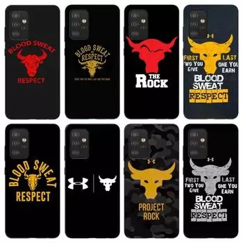 Чехол для телефона Project Rock для Samsung Galaxy S6 S7 S8 S9 S10 S21 S22 Plus, ультрамягкий черный чехол для телефона Galaxy S30