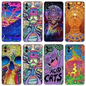 Чехол для телефона Psychedelic Trippy Art для Apple iPhone 13 12 Mini 11 Pro XS Max XR X 8 7 6S 6 Plus SE 2022 2020 5S 5 черный чехол iPhone 11 Pro Max