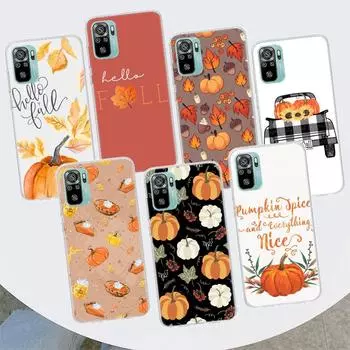 Чехол для телефона Pumpkin happy fall autumn для Xiaomi Redmi 10 10C 10A 9T 9C 9A 9 Prime 8 8A 7 7A 6 6A K20 K30 K40 Pro S2 Fundas Cover Redmi 10