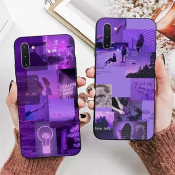 Чехол для телефона Purple Love Aesthetic Art для Samsung Note 5 7 8 9 10 20 pro plus lite ultra A21 12 72 Samsung Note3