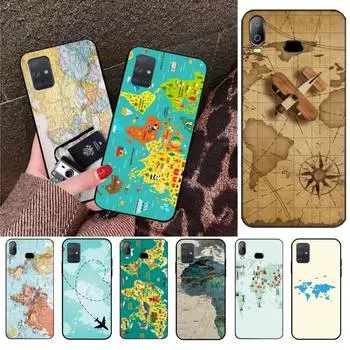 Чехол для телефона «Путешествие по карте мира» для Samsung Galaxy A21S A01 A11 A31 A81 A10 A20E A30 A40 A50 A70 A80 A71 A51 Galaxy A11