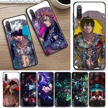 Чехол для телефона японского аниме Jujutsu Kaisen для Xiaomi Mi A2 8 9 SE 9T 10 10T 10S CC9 E Note 10 Lite Pro 5G 4G, мягкий черный чехол Xiaomi Mi A2 Lite