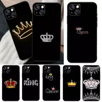 Чехол для телефона Queen King Crown для iPhone 11 12 13 Pro Max XS XR X 6 7 8 Plus 12 13 Mini SE 2020 iPhone 6 Plus