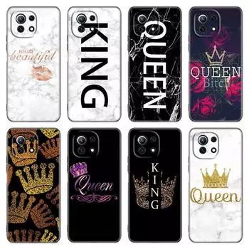 Чехол для телефона Queen King Crown Marble для Xiaomi Mi POCO X3 NFC GT M4 M3 12 11T 10T Pro A3 11 Lite NE 5G 12X 11i F3 черный чехол Xiaomi Mi A3