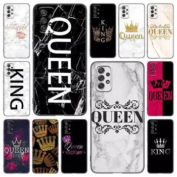 Чехол для телефона Queen King Crown с мрамором для Samsung Galaxy A21 A30 A50 A52 S A13 A22 A32 A33 A53 A73 5G A11 A12 A31 A51 A70 A71 A72 Samsung A11