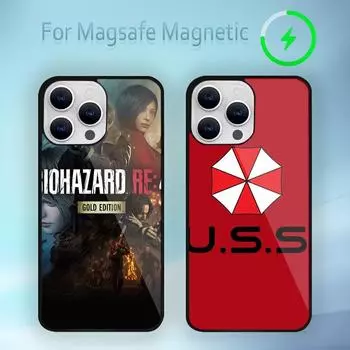 Чехол для телефона R-RESIDENT GAME E-EVILS 4 для iPhone 15 14 13 12 11 Plus Pro Max Magsafe с магнитной беспроводной зарядкой iPhone11pro