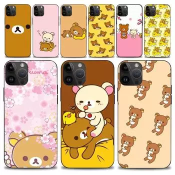 Чехол для телефона R-Rilakkuma Bear для iPhone 15 14 13 12 11 Pro Max Mini X 7 8, мягкий чехол iPhone14