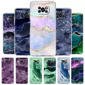 Чехол для телефона Rainbow Marble для Xiaomi Poco X3 NFC F3 M3 X4 X5 Pro 5G Mi 11 12 Lite Ultra 11T 11X 12T Pro 11i силиконовый прозрачный чехол Poco M4 Pro