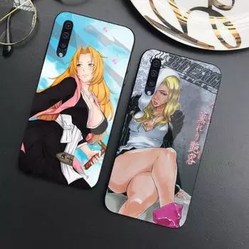 Чехол для телефона Rangiku Bleach Manga для Samung A32 A51 A52 NOTE 10 20 S10 S20 S21 S22 Pro Ultra Black PC Glass Phone Cover Samsung S22