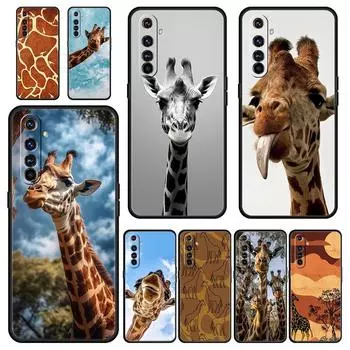 Чехол для телефона Realme 12 11 10 9 8 5G 7 6 GT5 GT3 GT2 Pro Plus C21 C11 C25 C35 для Realme GT Neo 2 3 3T 5 Чехол жираф Realme 12