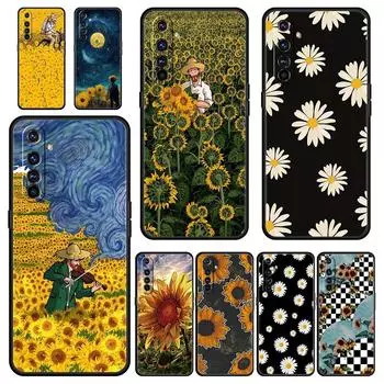 Чехол для телефона Realme 12 11 10 9 8 5G 7 6 GT5 GT3 GT2 Pro Plus C21 C11 C25 C35 Realme GT Neo 2 3 3T 5 Чехол Эстетический подсолнух Realme C25