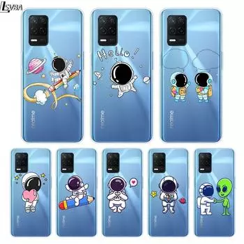 Чехол для телефона Realme 8 8i V3 V5 GT Neo Flash Edition Explorer Master Neo2 Narzo 30 50i 50A C21Y с рисунком астронавта Realme V3
