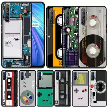 Чехол для телефона Realme 8 C21 6 7 5 X50 X7 Pro C3 XT GT Neo Master Explorer 7i C15 C11 C12 Ретро Винтаж Камера Кассета Музыка Realme 8