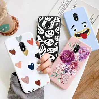 Чехол для телефона Redmi 8A Защитный силиконовый чехол для Redmi 8A Розовый цветок Облако Мягкий ТПУ с узором Розовый цветок Противоударная силиконовая мягкая задняя сумка Redmi 8A