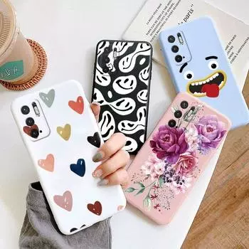 Чехол для телефона Redmi Note 10 Note 10T 5G Couqe, силиконовый чехол, милый чехол для Note 10, модный чехол из ТПУ с розовым рисунком и цветком, противоударный защитный чехол из ТПУ Redmi NOTE 10 5G