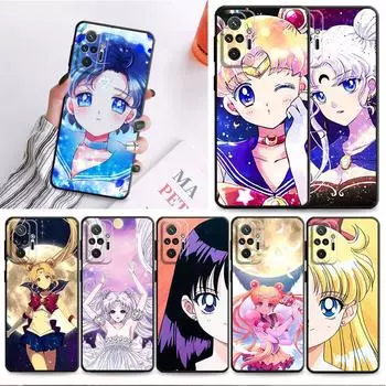 Чехол для телефона Redmi Note 9 11S 9S 11T 11 Pro 8T 10 Lite 7 10S 8 противоударный мягкий чехол TPU японское аниме Kawaii Sea Moon Redmi Note 7
