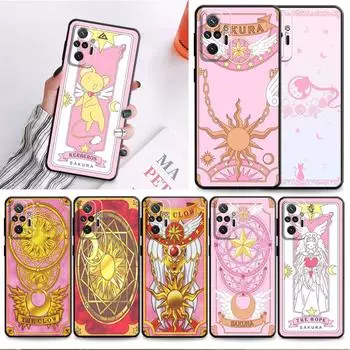 Чехол для телефона Redmi Note 9S 10S 9 11S 8 10 Lite 7 8T 11 Pro 11T Note10 Note11, силиконовый чехол на заднюю панель, чехол Captor Sakura Redmi Note 7