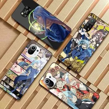 Чехол для телефона «Реинкарнация в виде слизи» для Xiaomi 12 11T 10 9 Redmi Note 11 10 10S Pro Redmi 9 9A 8, черный стеклянный чехол для телефона из поликарбоната Xiaomi 12-12X