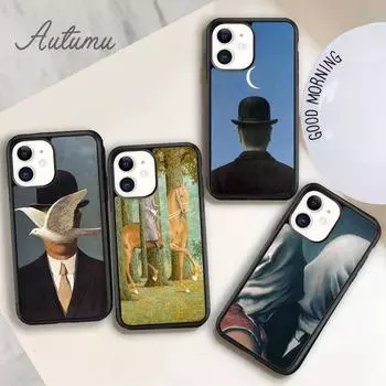 Чехол для телефона Rene Magritte для iPhone 11 12 13 14 Pro Max mini X XR XS SE 2020 5 6S 7 8 Plus Samsung Galaxy S21 S22 Cover shell iPhone 6plus