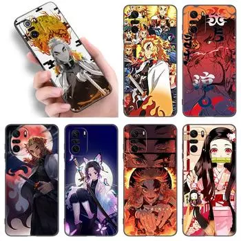 Чехол для телефона Rengoku Kyoujurou Demon Slayer для Xiaomi POCO F2 F3 M2 M3 M4 X3 X4 Pro NFC F4 GT 5G F1 X2 C3 C31 C40 M5S, черный чехол Xiaomi POCOphone F1