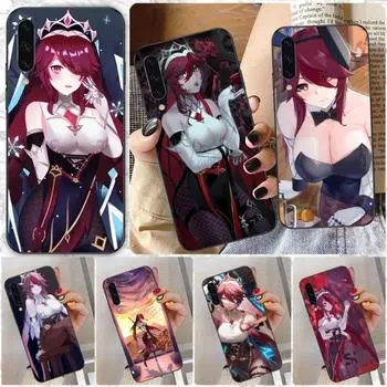 Чехол для телефона Rosaria Genshin Impact для Samsung A91 A81 A73 A72 A71 A30S A20 A12 A13 A52 A53 4G 5G, мягкий черный чехол для телефона Samsung A91