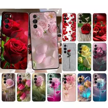 Чехол для телефона Rose для Moto E22i E22 E32 E40 E20 Edge X30 20 Lite 20Pro 30 Neo Ultra Fusion E7Power E7 E6 Plus Funda Moto Edge X30