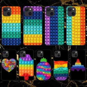 Чехол для телефона RUICHI Pop Fidget Reliver Stress Toys Rainbow для iPhone 11 12 Mini 13 Pro XS Max X 8 7 6s Plus 5 SE XR Shell iPhone12PRO