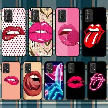 Чехол для телефона RUICHI с высунутым языком для Samsung Galaxy A02 A12 A21 A22 A32 A41 A42 A51 A71 A72 Shell SamsungA91