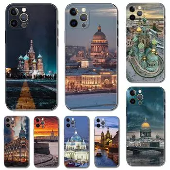 Чехол для телефона «Русский Москва, Санкт-Петербург» для iPhone 5 2020se 6s 7 8 plus x 10 XR XS 11 12 13 mini pro MAX, черная задняя крышка из ТПУ iphone 5 5S SE 2016