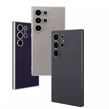 Чехол для телефона S24Ultra из металлической лакированной кожи для Samsung Galaxy S23 S24 S25, ультратвердый чехол из ПК, роскошный защитный чехол Samsung S25 Ultra чёрный