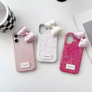 Чехол для телефона с 3D-бантом и рисунком ящерицы, подходящий для iPhone 11/12/13/14/15/16/PRO/PROMAX/PLUS iPhone11