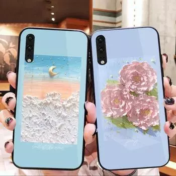 Чехол для телефона с 3d художественной росписью для Huawei P50 P40 P30 P20 Pro Mate 40 30 20 Pro Nova 9 8 7 PC Стеклянный чехол для телефона Huawei P50 Pro