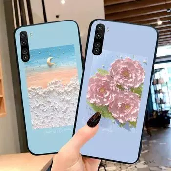 Чехол для телефона с 3d художественной росписью для OPPO Find X5 X3 X2 A93 Reno 8 7 Pro A74 A72 A53, мягкий черный чехол для телефона OPPO Find X5