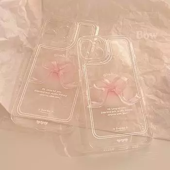 Чехол для телефона с 3D-розовым бантом, подходящий для чехлов для телефонов Apple 16/15/14/13/12/11 и чехлов для телефонов Huawei 16promax