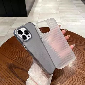 Чехол для телефона с 3D-вертикальными полосками для iPhone 16 Pro Max 15 Pro 14 13 12 11, простой матовый мягкий прозрачный противоударный чехол из ТПУ iPhone 15 прозрачный