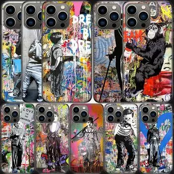 Чехол для телефона с абстрактным рисунком «Бэнкси граффити» для Apple Iphone 15 13 12 11 14 Pro Max Mini Cover SE 2020 X XS XR 8 7 6 6S Plus 5 5S Sh iPhone 11
